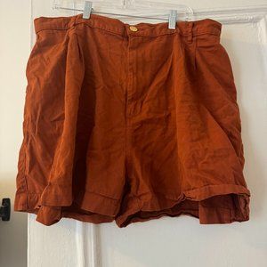 Big Bud Press Trouser shorts in burnt orange (size 1XL)